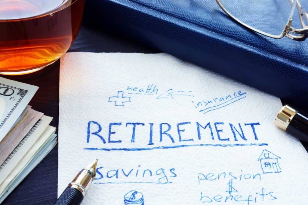retirement savings 401k written on the napkin HFG Trust